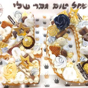 עוגת מספרים שוקולד לגבר בחיפה